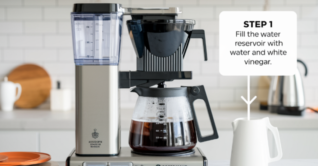 how to clean coffee maker with vinegar