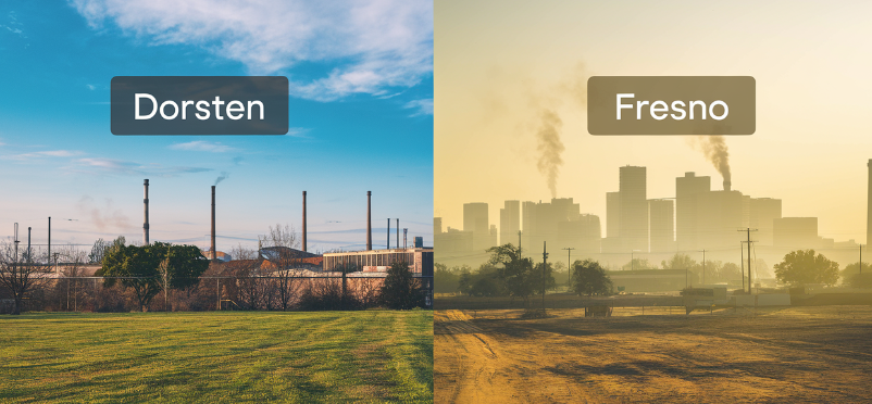 dorsten vs fresno pollution